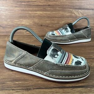 Ariat Crusier ‘Buffalo Print’ Leather Slip-On Sneakers Loafers Women’s Size 7